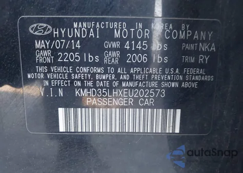 2014 Hyundai Elantra Gt из США, поврежденный, VIN KMHD35LHXEU202573